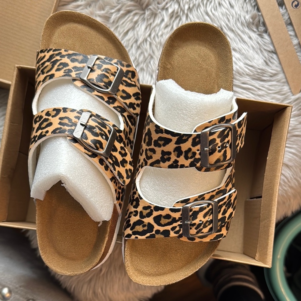 Bold Brown and Black Sandals with Adjustable Straps